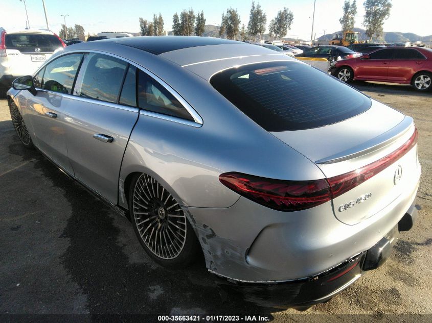 2022 MERCEDES-BENZ EQS EQS 450+ VIN: W1KCG2DBXNA022546
