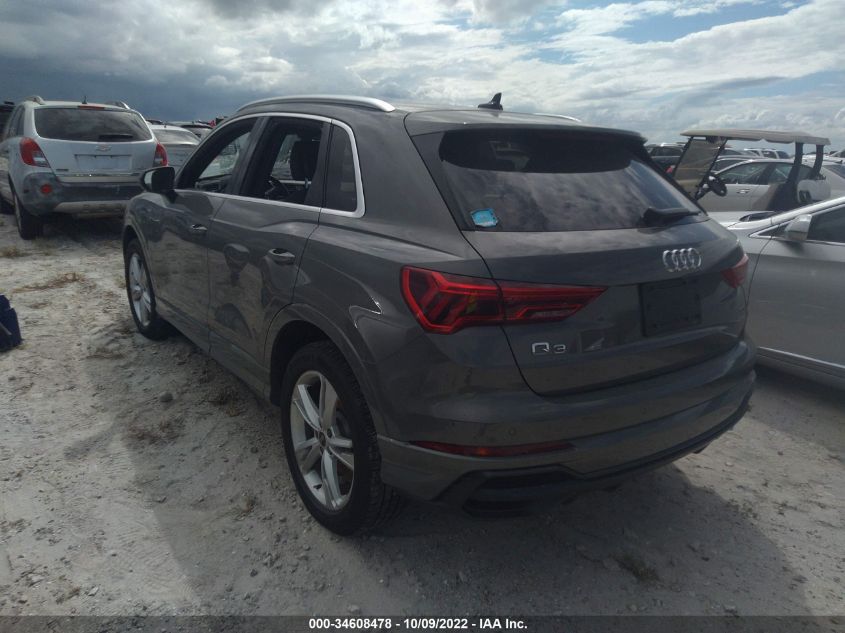 2021 AUDI Q3 S LINE PREMIUM VIN: WA1DECF36M1019555