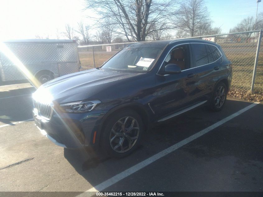2022 BMW X3 XDRIVE30I VIN: 5UX53DP0XN9K92431