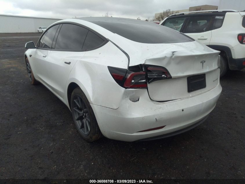 2022 TESLA MODEL 3 LONG RANGE VIN: 5YJ3E1EB1NF277649