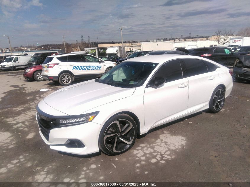 2022 HONDA ACCORD SEDAN SPORT VIN: 1HGCV1F35NA048392