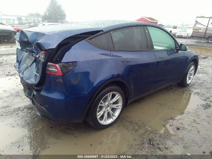 2022 TESLA MODEL Y LONG RANGE VIN: 7SAYGDEE6NF419587