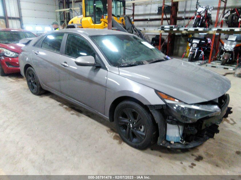 2022 HYUNDAI ELANTRA HYBRID BLUE VIN: KMHLM4AJ2NU020701