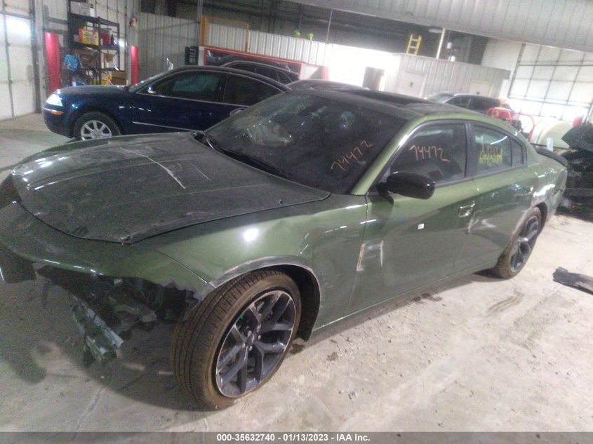 2022 DODGE CHARGER SXT VIN: 2C3CDXBGXNH208933