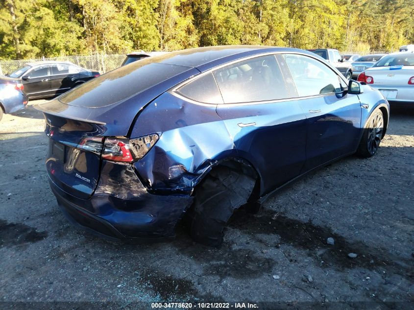 2022 TESLA MODEL Y PERFORMANCE VIN: 7SAYGDEF7NF372272