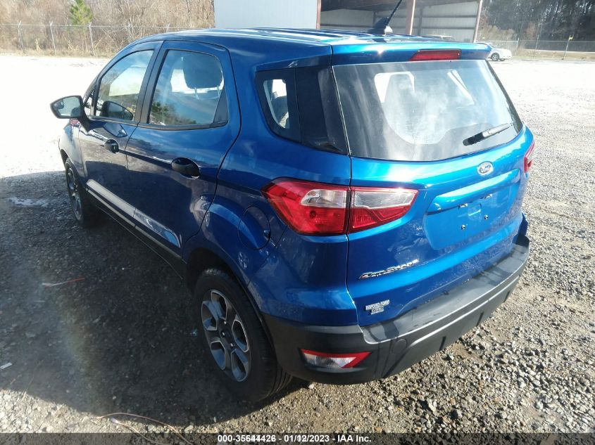 2021 FORD ECOSPORT S VIN: MAJ3S2FE1MC405073