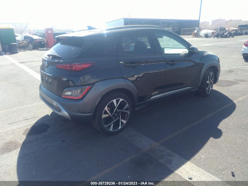 2022 HYUNDAI KONA LIMITED VIN: KM8K53A30NU779027