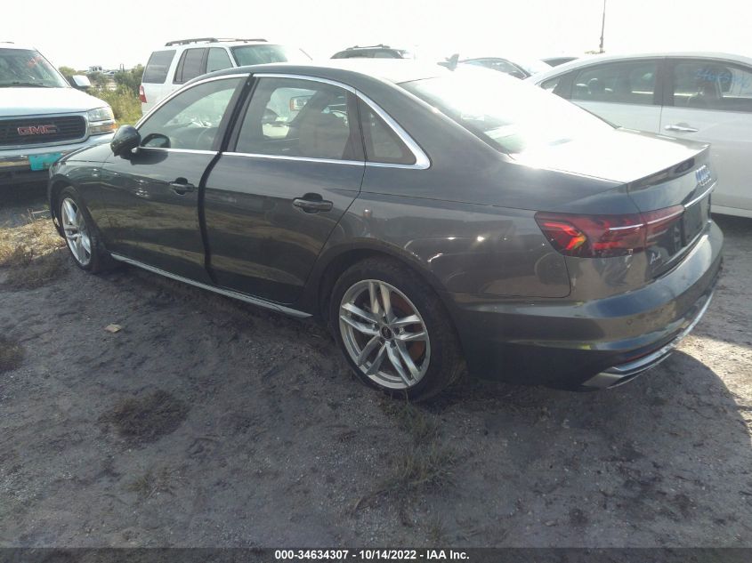 2021 AUDI A4 SEDAN S LINE PREMIUM PLUS VIN: WAUEAAF48MA038527