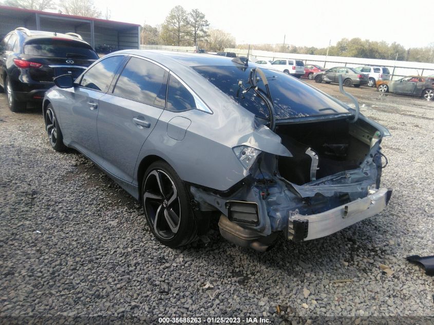 2022 HONDA ACCORD SEDAN SPORT VIN: 1HGCV1F33NA064512
