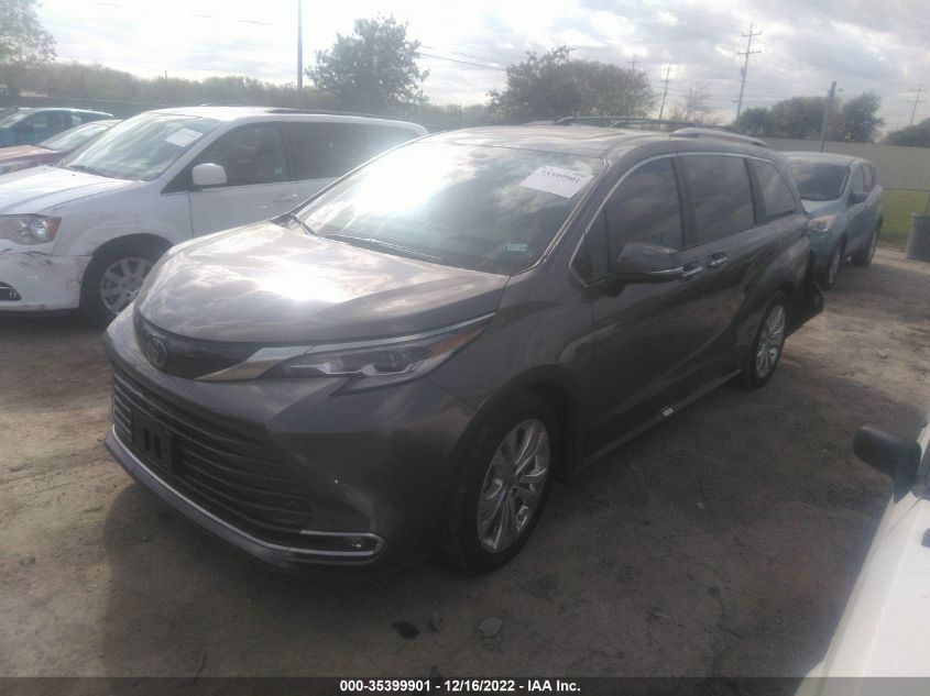 2022 TOYOTA SIENNA PLATINUM VIN: 5TDERKEC7NS125060