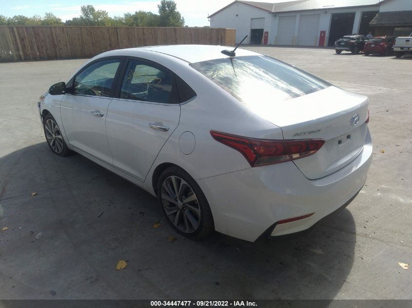 2022 HYUNDAI ACCENT LIMITED VIN: 3KPC34A69NE170502