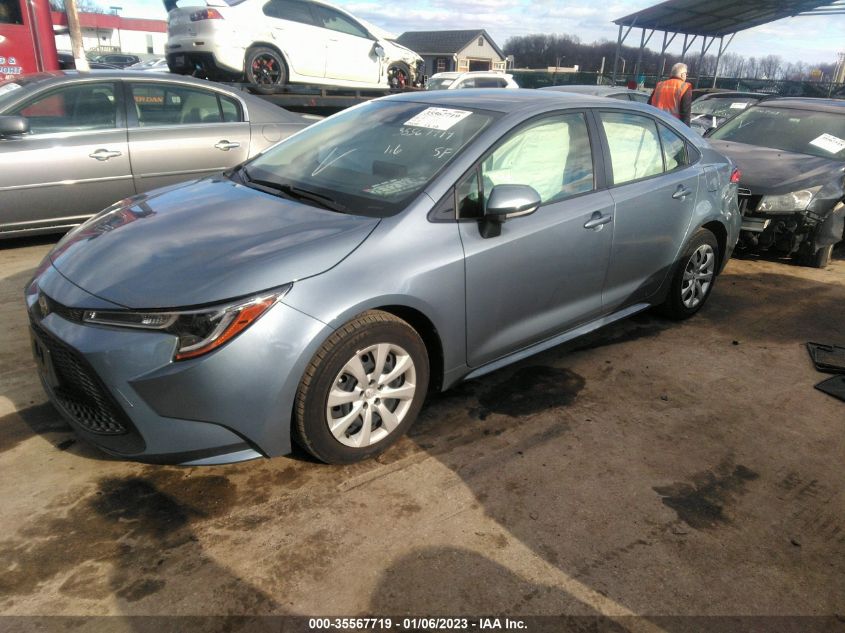 2022 TOYOTA COROLLA LE VIN: JTDEPMAE5NJ194609