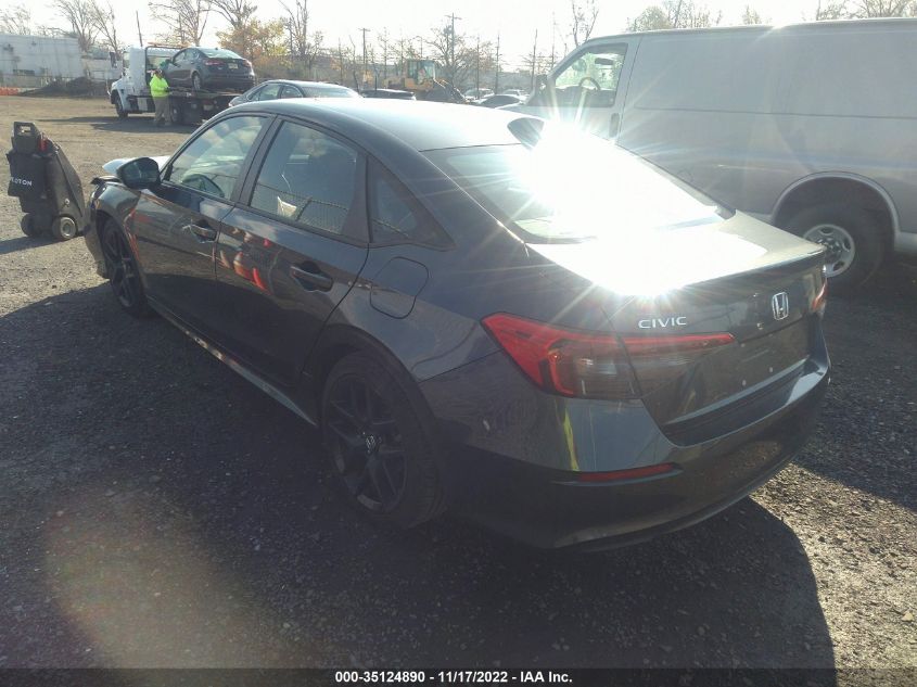 2022 HONDA CIVIC SEDAN SPORT VIN: 2HGFE2F52NH515984