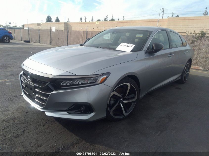 2022 HONDA ACCORD SEDAN SPORT VIN: 1HGCV1F3XNA095367