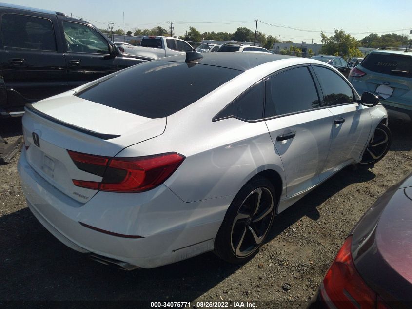 2021 HONDA ACCORD SEDAN SPORT VIN: 1HGCV1F3XMA105488