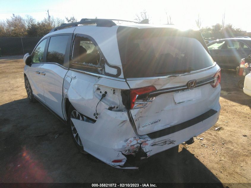 2022 HONDA ODYSSEY EX-L VIN: 5FNRL6H70NB014136