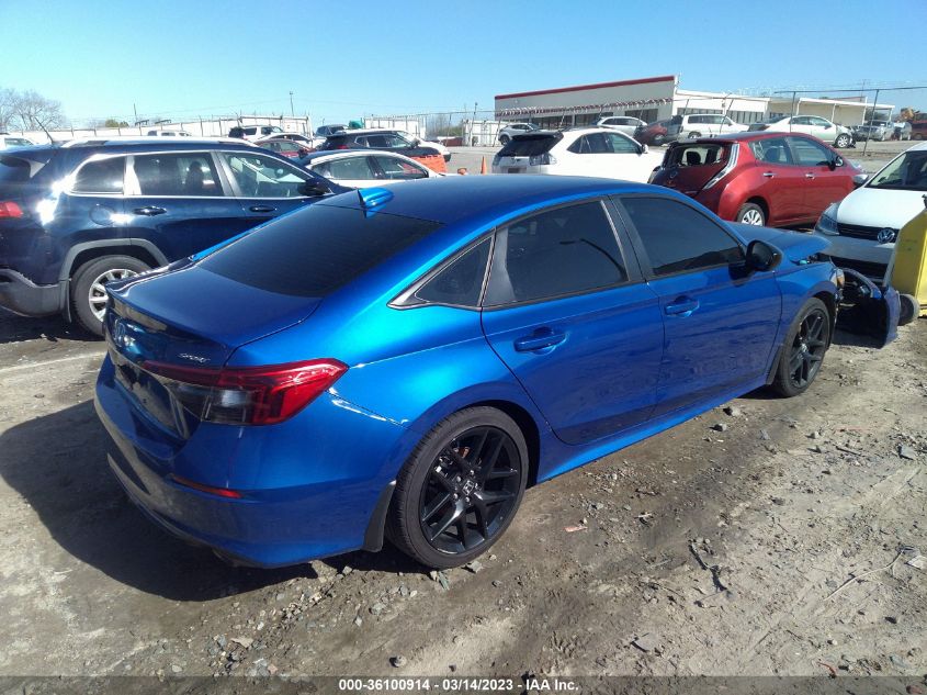 2022 HONDA CIVIC SEDAN SPORT VIN: 2HGFE2F53NH537606