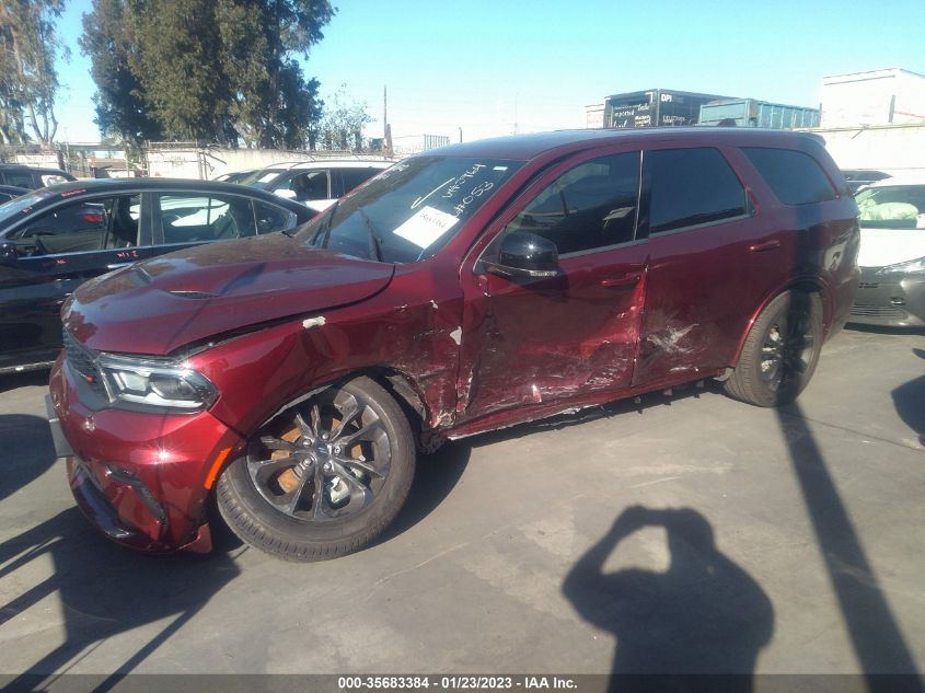 2022 DODGE DURANGO R/T PLUS VIN: 1C4SDHCT4NC195964