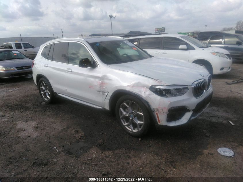 2021 BMW X3 XDRIVE30E VIN: 5UXTS1C09M9F04686