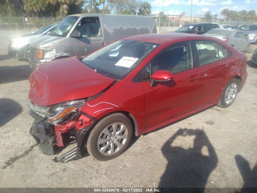 2021 TOYOTA COROLLA LE VIN: JTDEPMAE9MJ186589