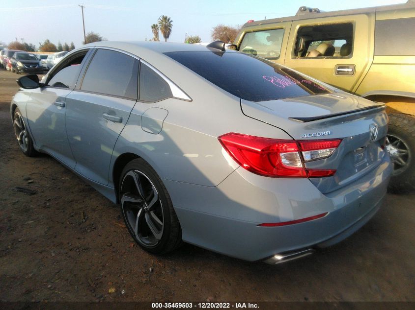 2022 HONDA ACCORD SEDAN SPORT VIN: 1HGCV1F37NA080647