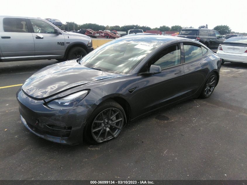 2022 TESLA MODEL 3 LONG RANGE VIN: 5YJ3E1EB0NF289937