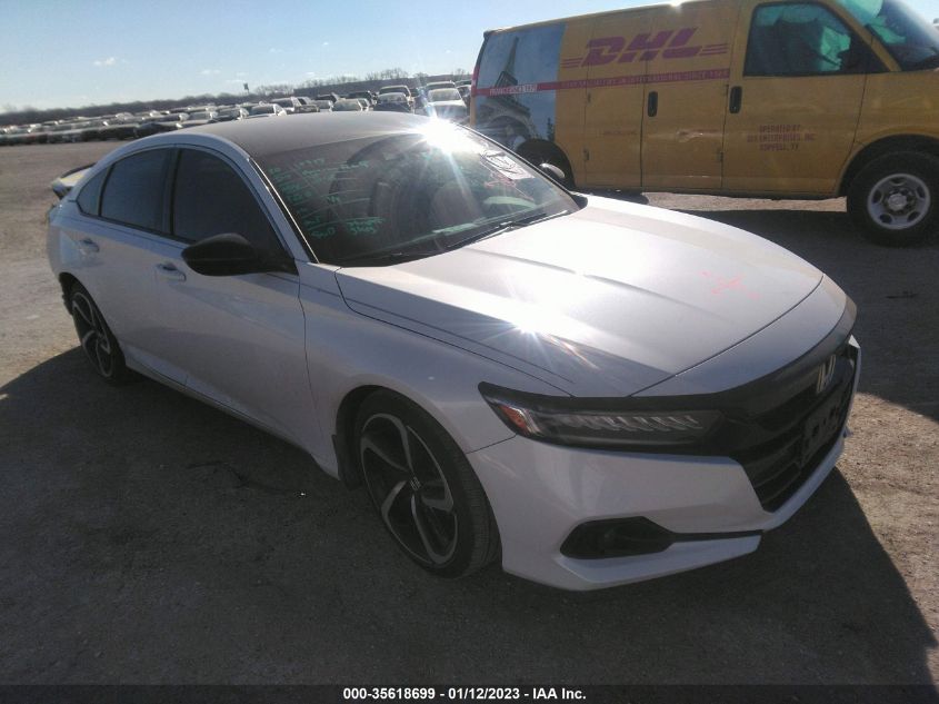 2021 HONDA ACCORD SEDAN SPORT SE VIN: 1HGCV1F43MA072486