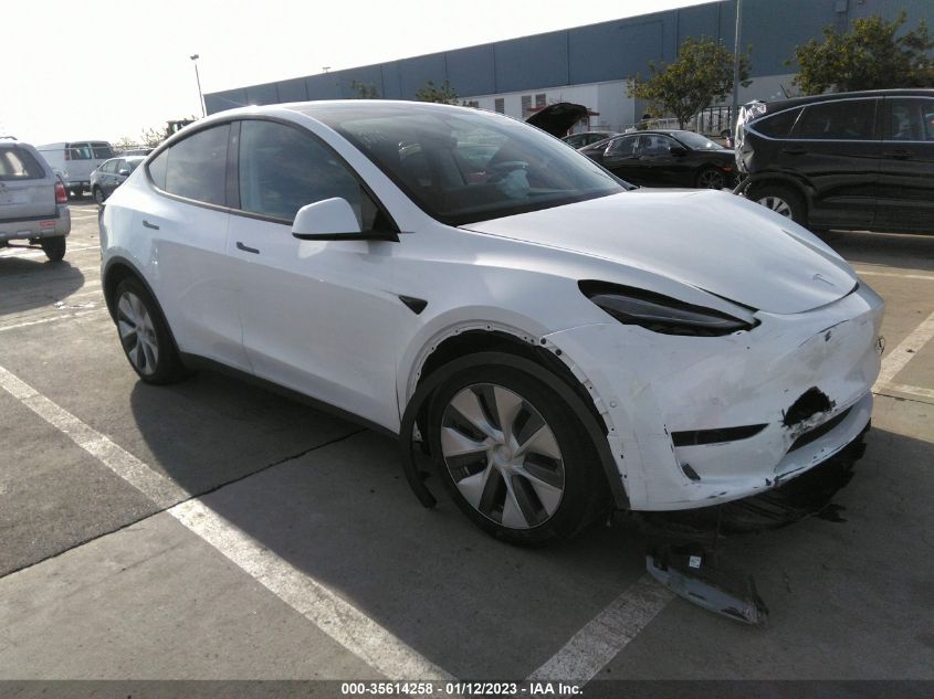 2022 TESLA MODEL Y LONG RANGE VIN: 7SAYGDEEXNF330539