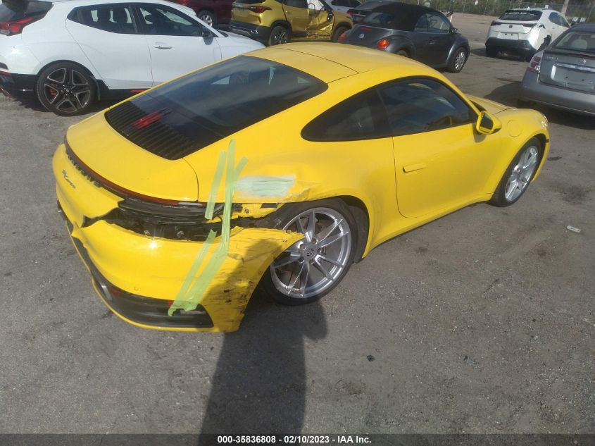 2022 PORSCHE 911 CARRERA VIN: WP0AA2A97NS205756