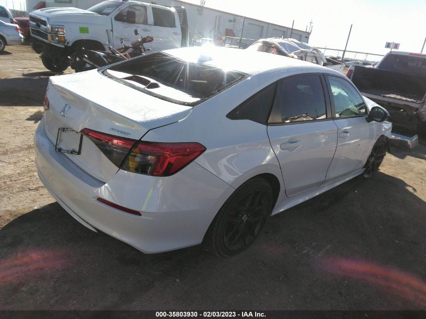 2022 HONDA CIVIC SEDAN SPORT VIN: 2HGFE2F56NH512392