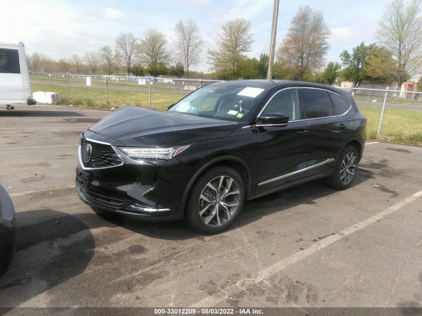2022 ACURA MDX W/TECHNOLOGY PACKAGE VIN: 5J8YE1H4XNL042443