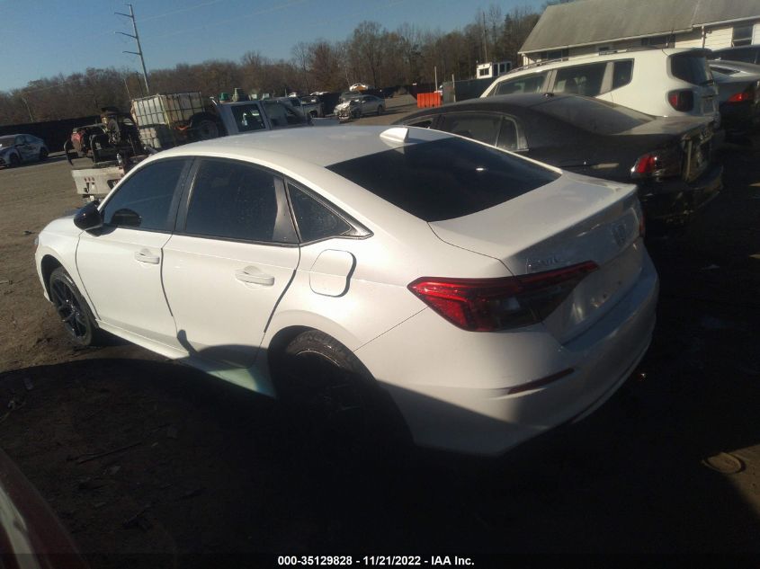 2022 HONDA CIVIC SEDAN SPORT VIN: 2HGFE2F53NH550792