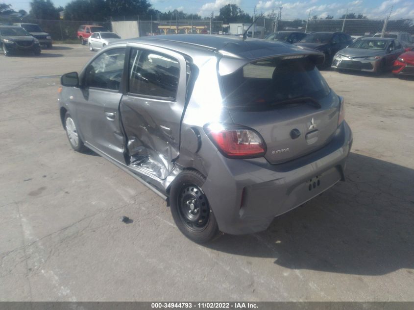 2021 MITSUBISHI MIRAGE ES/LE/CARBONITE EDITION VIN: ML32AUHJ8MH010148