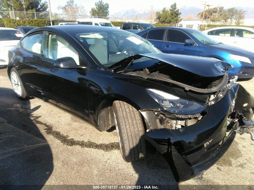2022 TESLA MODEL 3 LONG RANGE VIN: 5YJ3E1EB3NF319447