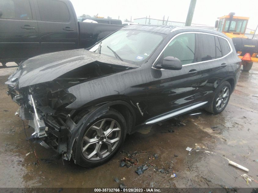 2022 BMW X3 SDRIVE30I VIN: 5UX43DP03N9L21389