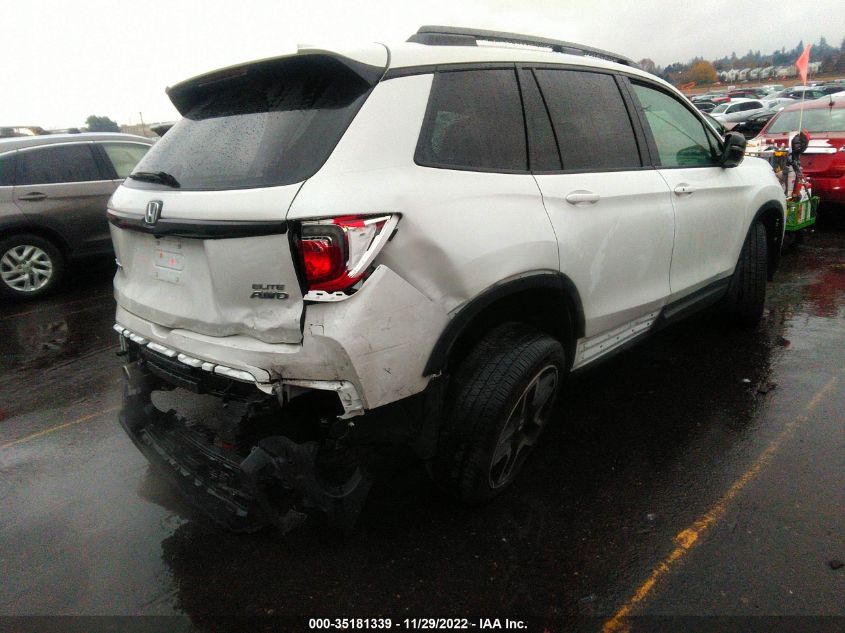 2022 HONDA PASSPORT ELITE VIN: 5FNYF8H09NB011687