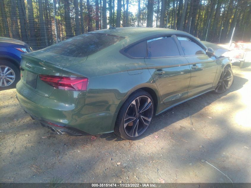 2022 AUDI S5 SPORTBACK PRESTIGE VIN: WAUB4CF5XNA039310