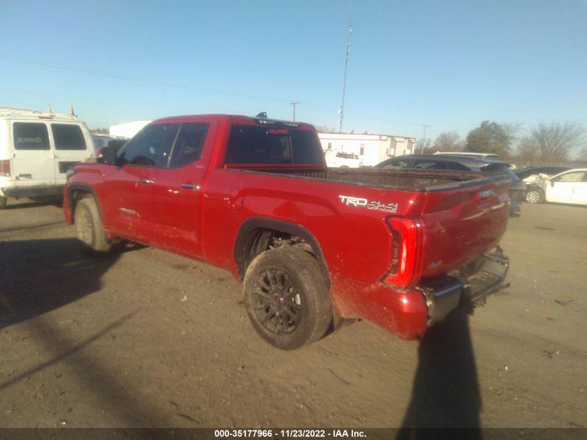 2022 TOYOTA TUNDRA 4WD LIMITED VIN: 5TFJA5DA4NX012796