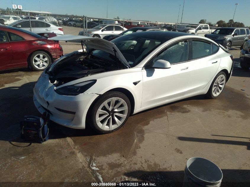 2022 TESLA MODEL 3 LONG RANGE VIN: 5YJ3E1EB4NF235265