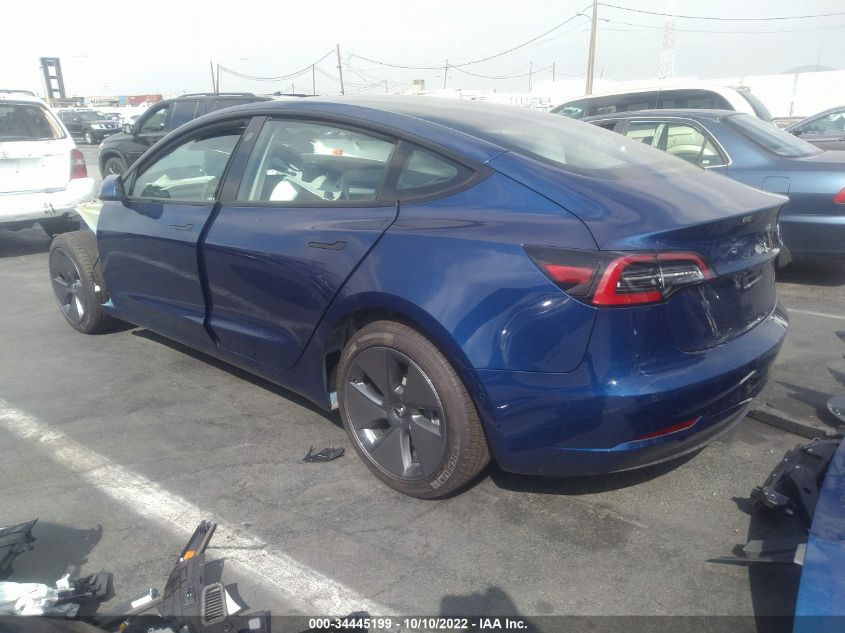 2022 TESLA MODEL 3 LONG RANGE VIN: 5YJ3E1EB0NF205017
