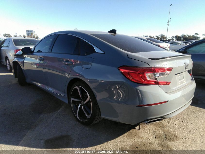 2022 HONDA ACCORD SEDAN SPORT VIN: 1HGCV1F31NA043433