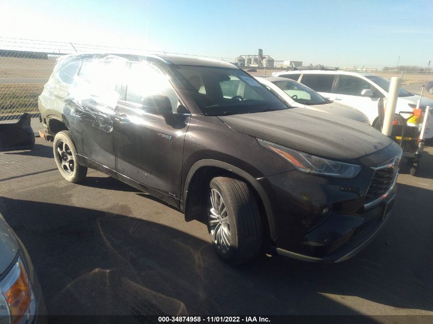 2021 TOYOTA HIGHLANDER HYBRID PLATINUM VIN: 5TDEBRCH6MS021332