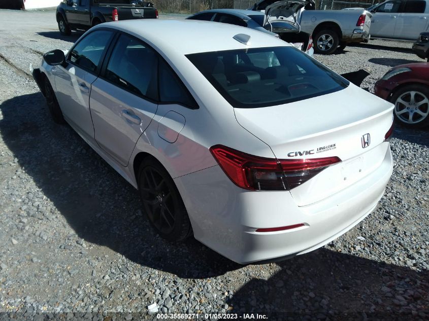 2022 HONDA CIVIC SEDAN SPORT VIN: 2HGFE2F51NH550676
