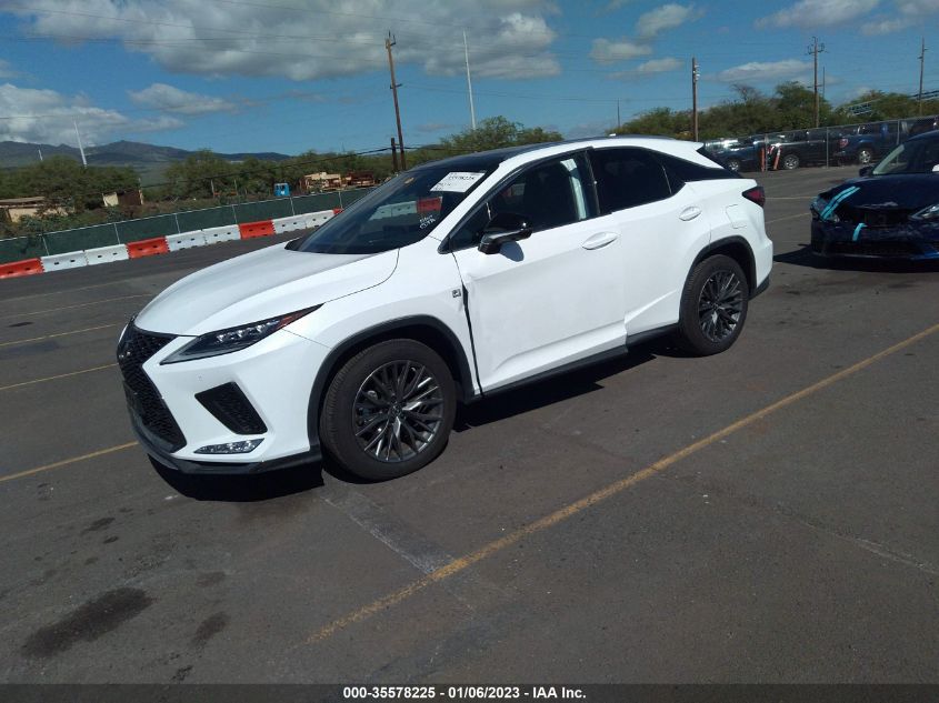 2022 LEXUS RX RX 350 F SPORT HANDLING VIN: 2T2YZMDA7NC320718