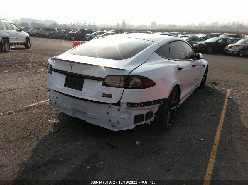 2022 TESLA MODEL S PLAID VIN: 5YJSA1E6XNF485815