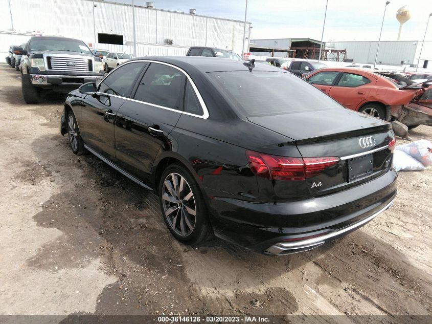 2022 AUDI A4 SEDAN PREMIUM VIN: WAUABAF49NA019286