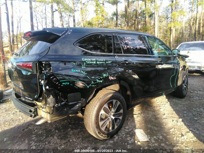 2022 TOYOTA HIGHLANDER XLE VIN: 5TDGZRBH1NS241078