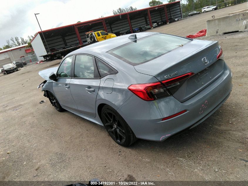 2022 HONDA CIVIC SEDAN SPORT VIN: 2HGFE2F50NH573396