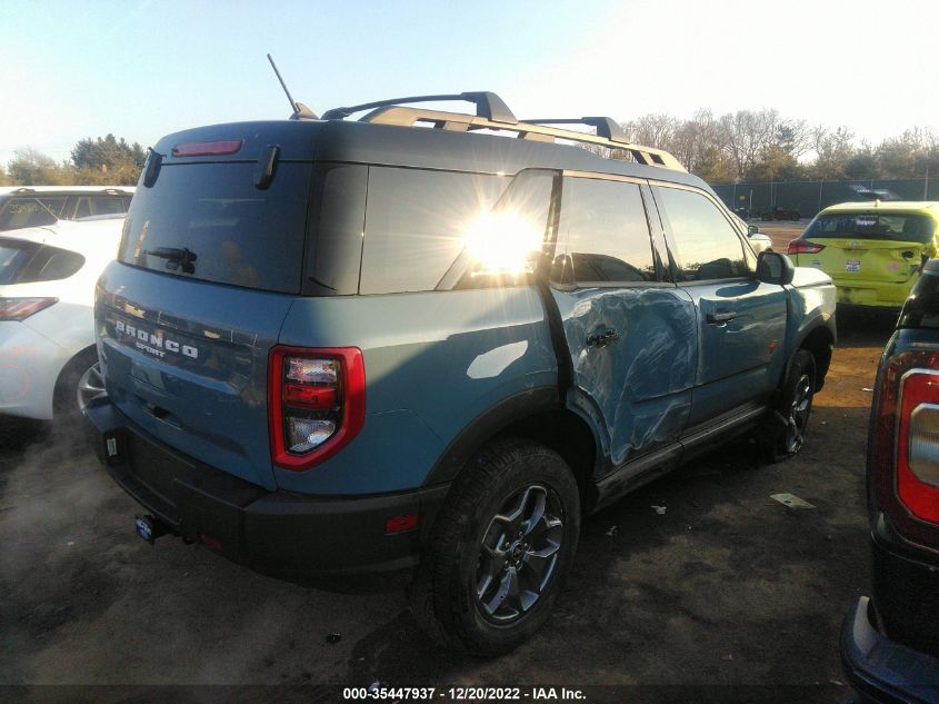 2022 FORD BRONCO SPORT BADLANDS VIN: 3FMCR9D94NRD96906
