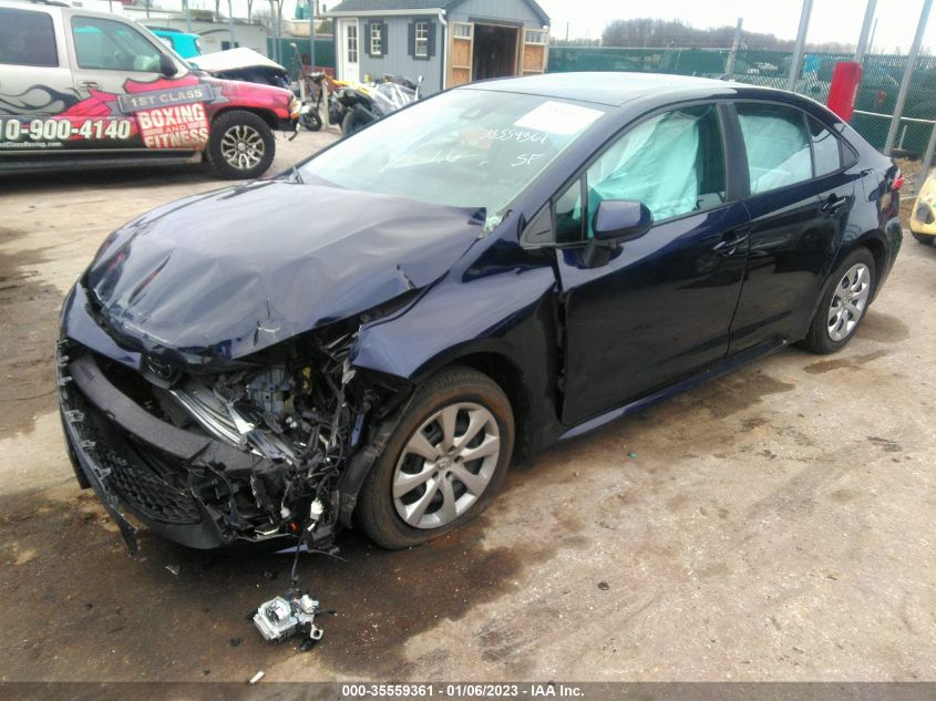 2022 TOYOTA COROLLA LE VIN: 5YFEPMAE1NP305586